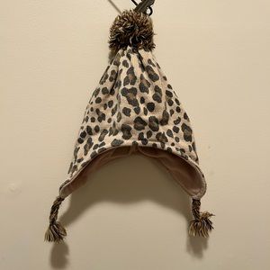 Old Navy Girls Cheetah Print Beanie L